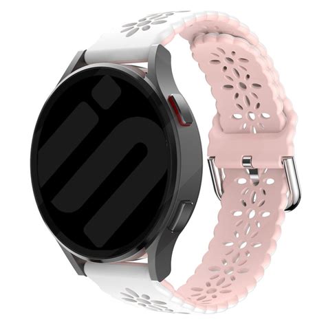 Polar Ignite Siliconen Bandje Met Patroon Wit Roze Smartwatchbanden Nl