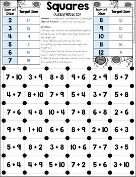 2nd Grade Addition and Subtraction Games for 2.OA.2, 2.NBT.5, 2.NBT.6, 2.NBT.7