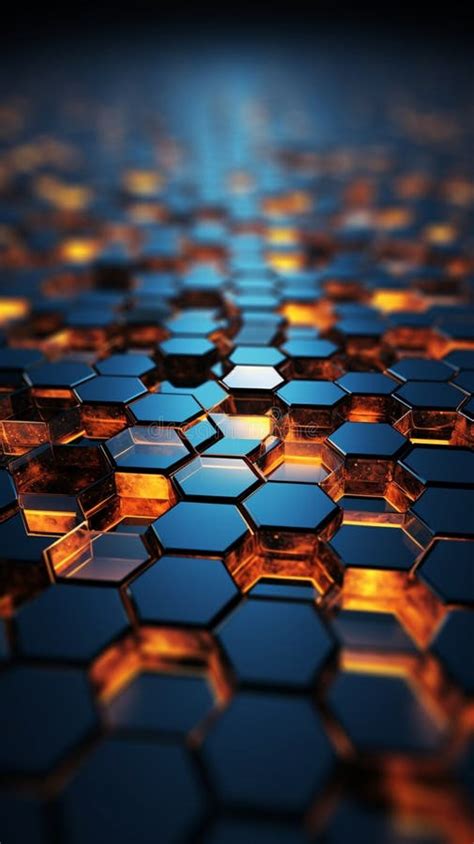 Hexagonal Graphics Take Center Stage In A Captivating 3D Rendering