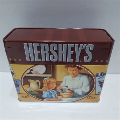 VINTAGE HERSHEYS 97 Recipe Collector Tin Kisses Milk Chocolate Kitchen