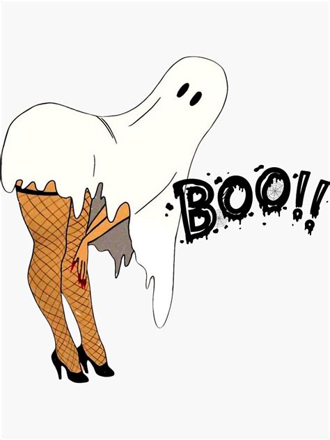 Sexy Ghost Sticker For Sale By Msauvage Redbubble