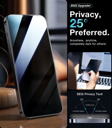 Ultraglass For Iphone 15 Pro Max Privacy Screen Protector Invisible Privacy Armor