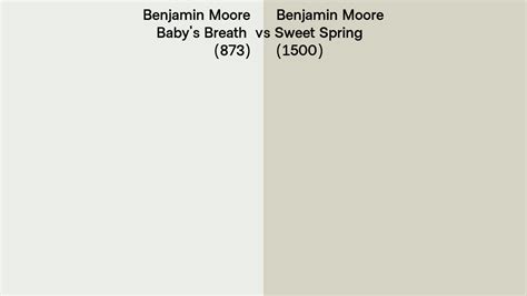 Benjamin Moore Baby S Breath Vs Sweet Spring Side By Side Comparison