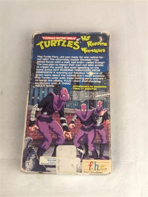 TEENAGE MUTANT NINJA Turtles Hot Rodding Teenagers VHS F H E 1987 TMNT HTF 8 45 PicClick CA