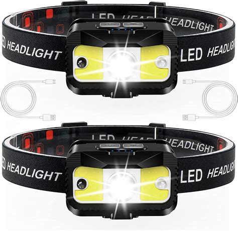 Headlamp Rechargeable JNDFOFC 1200 Lumen Ultra Bright LED With White