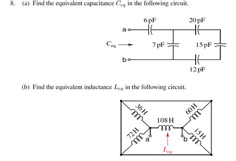 Solved A Find The Equivalent Capacitance Ceq In The Chegg