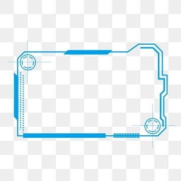 Futuristic Technology Clipart Vector, Minimalistic Line Blue Futuristic Technology Border Box ...