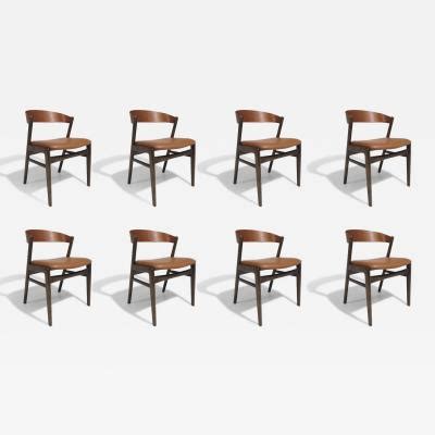 Folke Ohlsson Eight Folke Ohlsson For Dux Curved Back Walnut Danish