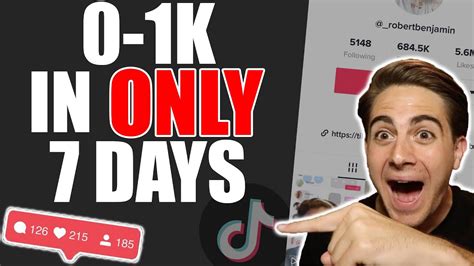 0 1k Followers On Tiktok In Only 7 Days How To Grow Fast On Tiktok