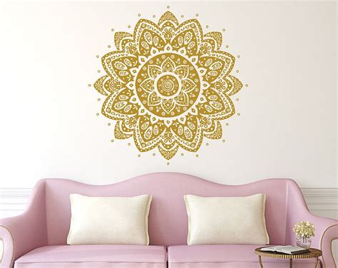 Wall Decal Mandala Vinyl Sticker Decals Lotus Flower Home Decor Boho