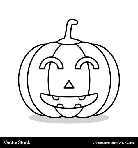 Outline Halloween Pumpkin Royalty Free Vector Image