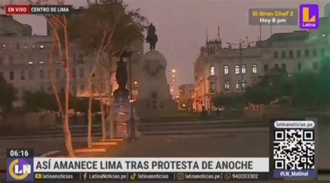 Cercado De Lima As Amaneci La Plaza San Mart N Y Alrededores Tras La