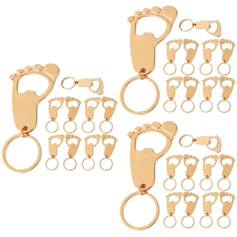 Pcs Baby Footprint Key Chain Key Ring Bottle Opener Baby Shower