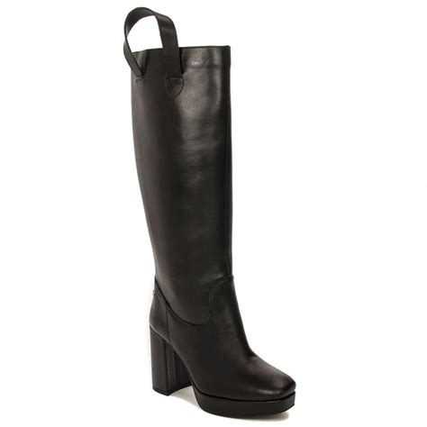 Maciejka Black Leather Knee High Boots Maciejka