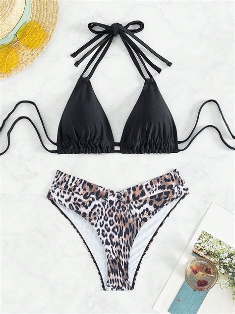 SHEIN Swim Vcay Conjunto De Traje De Baño De Bikini Para Mujer