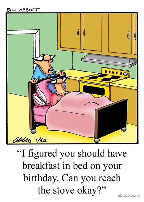 Funny Husband Wife Birthday Humorous Art Cartoon By Abbottoons