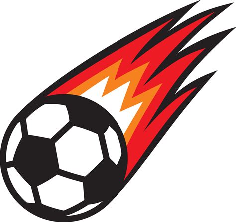 Simple football or soccer ball on fire 4692517 Vector Art at Vecteezy