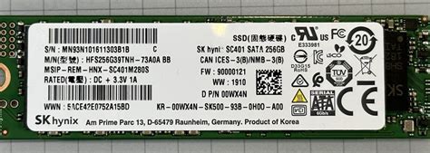 Sk Hynix Sc401 256gb Sata M2 Ssd 00wx4n Geekgearstore