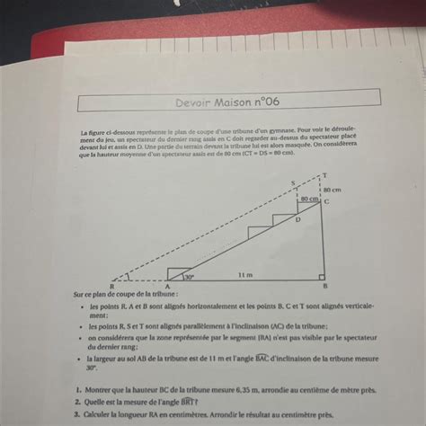 Devoir mathématiques Bonjour je ne sais pas comment résoudre mon