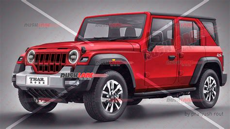 Mahindra Thar Roxx In New Colours Render Based On Official Teaser