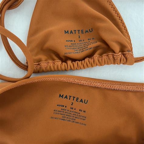 Matteau String Bikini In Rust Size 2 US 4 Color Depop