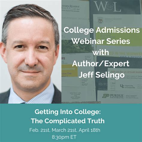 College Admissions Webinar Series With Jeff Selingo Road2college