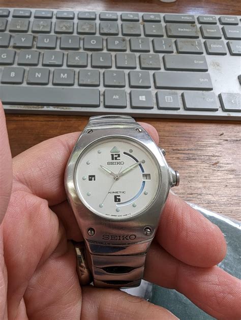 Wts Vintage Seiko Kinetic 5m42 0e39 With Box And Partial Papers R