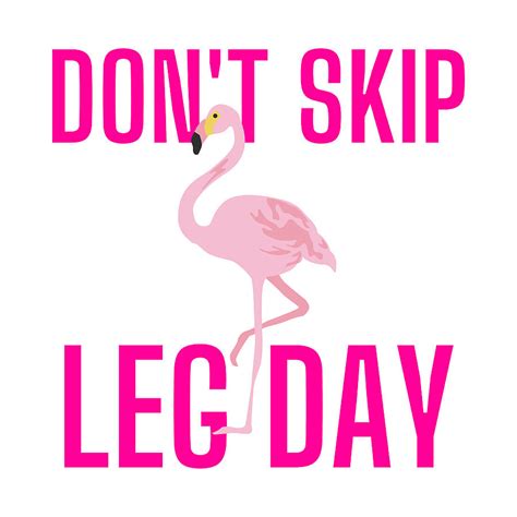 Don T Skip Leg Day Funny Weight Lifting Flamingo Digital Art By Aaron