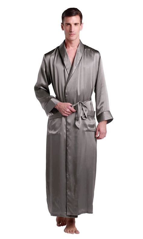 Buy Lilysilk Mens Silk Robe Momme Bath Robes Luxury Contra Full