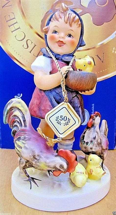 Hummel Figurine Feeding Time Hum I Tmk Goebel Germany Th Anni