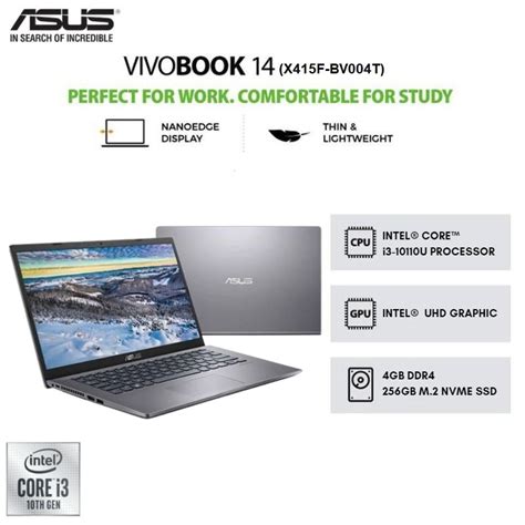 Jual Asus Vivobook X Fa Bv T Hd Core I U Gb Ssd Gb