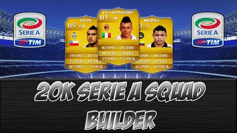 Fifa 14 Ultimate Team Serie A 25k Squad Builder Ft Vidal El