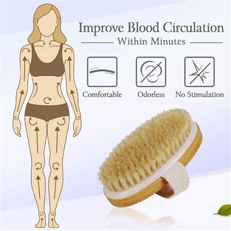 Natural Bristle Dry Brush For Skin Massage And Exfoliation Lymphatic