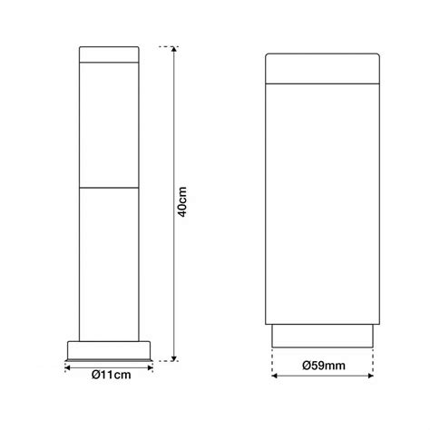 Paletto Da Giardino Cm Acciaio Inox Corten Ik Ip Base E