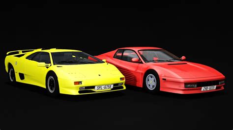 Beamng Drive Ferrari Testarossa Lamborghini Diablo Sv