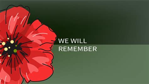 Red bright poppy flower, Vector doodle banner for Remembrance Day, Memorial Day, Anzac Day ...