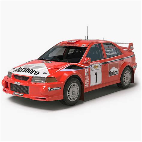 Mitsubishi Lancer Evo VI WRC 2000 3D model rigged | CGTrader