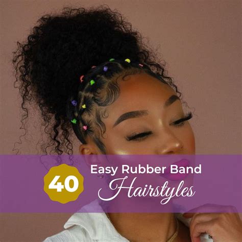 40 Easy Rubber Band Hairstyles On Natural Hair To Try In 58 Off