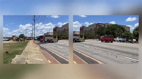 First Alert Traffic Gas Line Break Causes Closure On Huger Street