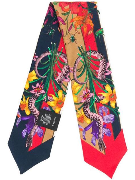 Gucci Flora Snakes Stripe Neck Bow Modesens Neck Bow Gucci Floral