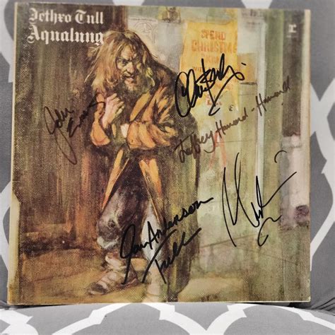 Jethro Tull Signed Lp Aqualung Original Album Vintage Vinyl Record Great Ts 60s 80s 90s