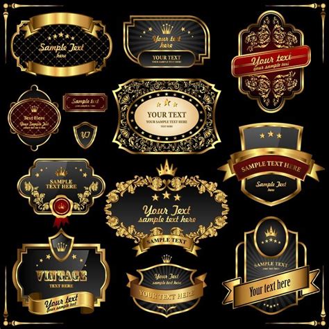 European Gold Label Vector For Free Download Freeimages