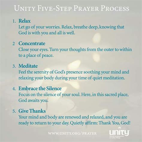 5 Steps Of The Prayer Process My Power Words And Thoughts Pi