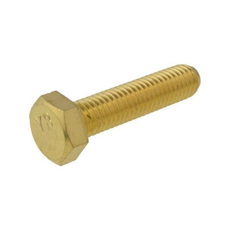 Pack Of 5 Brass M10 10mm X 16mm Metric Hex Set Screw Bolt Din 933