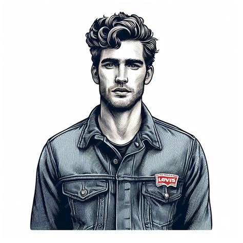 Premium Vector Retro Levis 501 Jeans Model Guy Girl Woman Vector