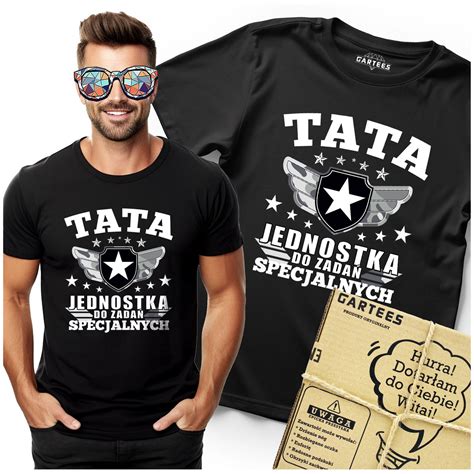 Koszulka M Ska Tata Jednostka Do Zada Specjalnych Tshirt Z Nadrukiem