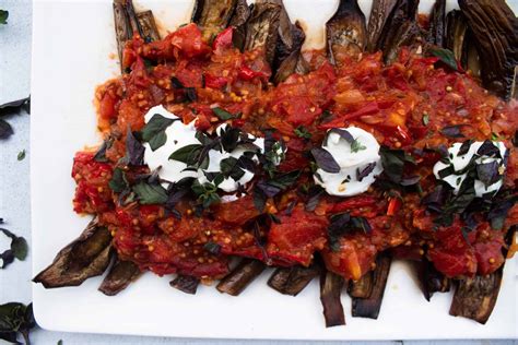 Borani Banjan Afghan Eggplant With Spiced Tomatoes Yogurt Kate Cooks