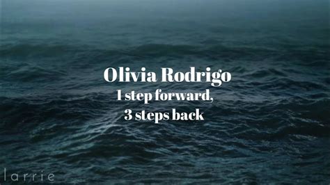 Olivia Rodrigo Step Forward Steps Back Traduzione Youtube