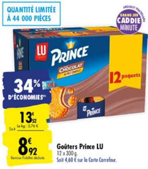 Promo Go Ters Prince Lu Chez Carrefour Icatalogue Fr