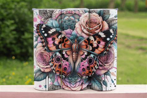 Sublimation Floral Butterfly Wrap Designs Graphics